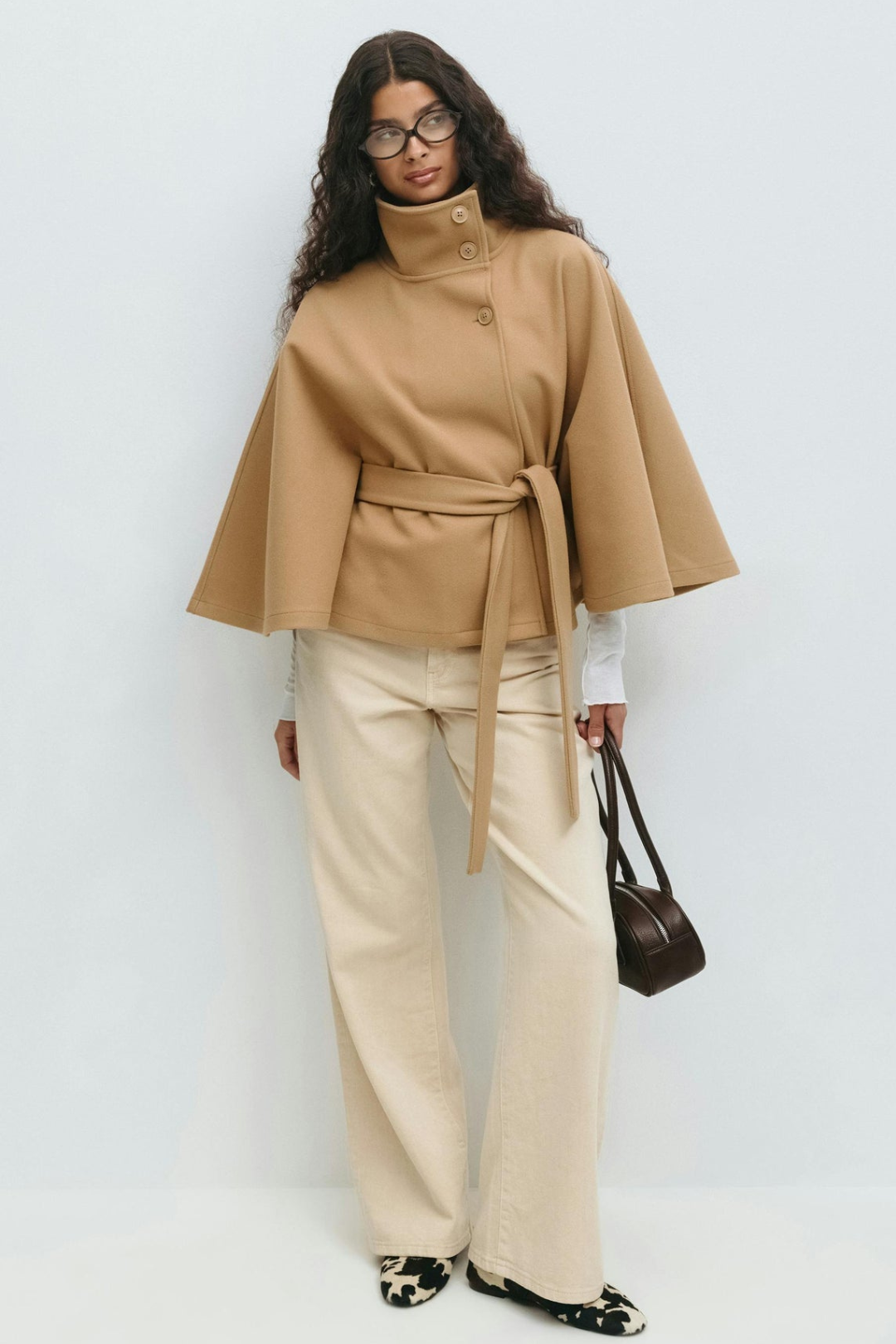 LIGNE PURE - MANTEAU CEINTURÉ À COL HAUT