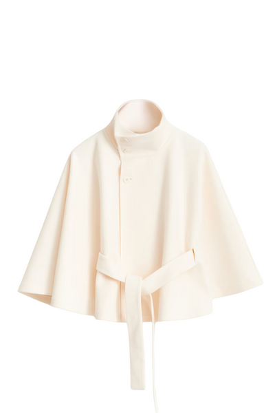 LIGNE PURE - MANTEAU CEINTURÉ À COL HAUT