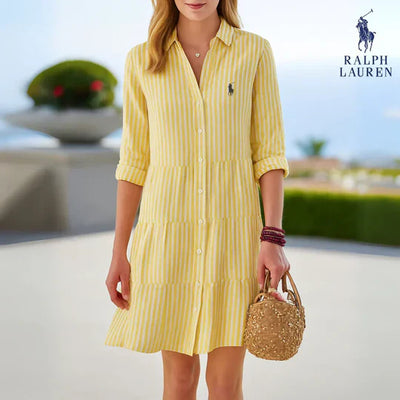 RL™ Robe de chemise en lin rayé
