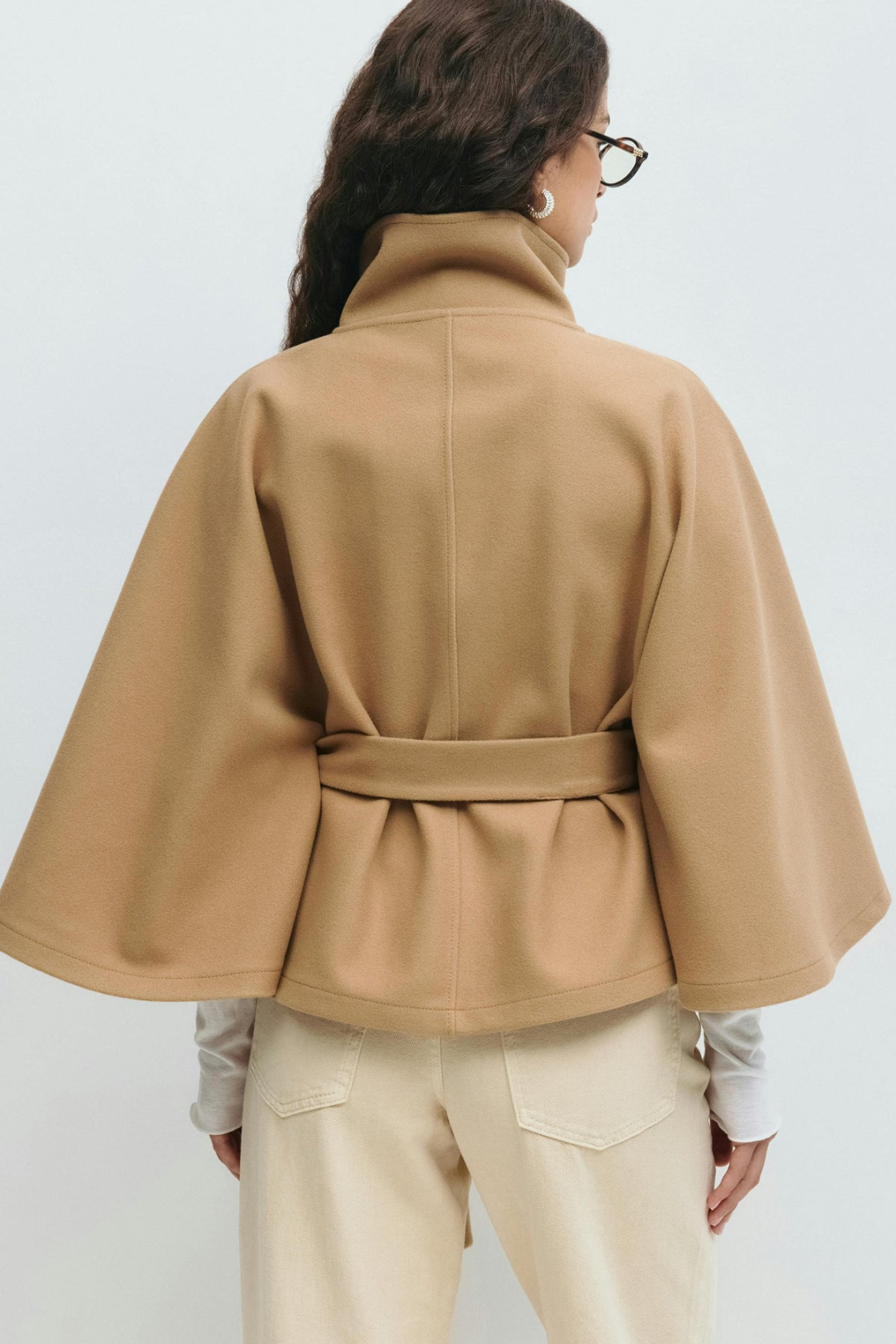 LIGNE PURE - MANTEAU CEINTURÉ À COL HAUT