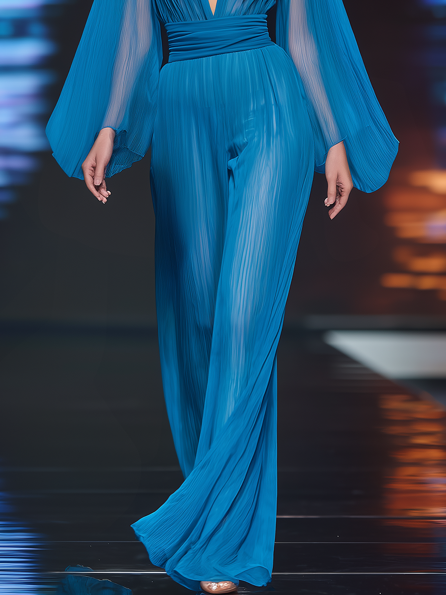 Combinaison Chiffon Décolleté V