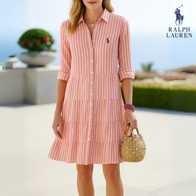 RL™ Robe de chemise en lin rayé