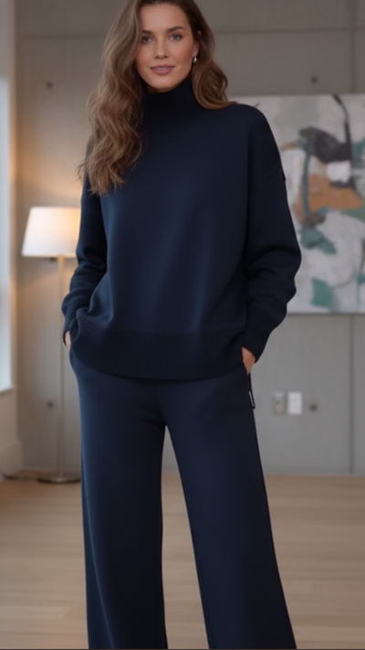 Completo Casual Donna a Collo Alto con Zip Laterale